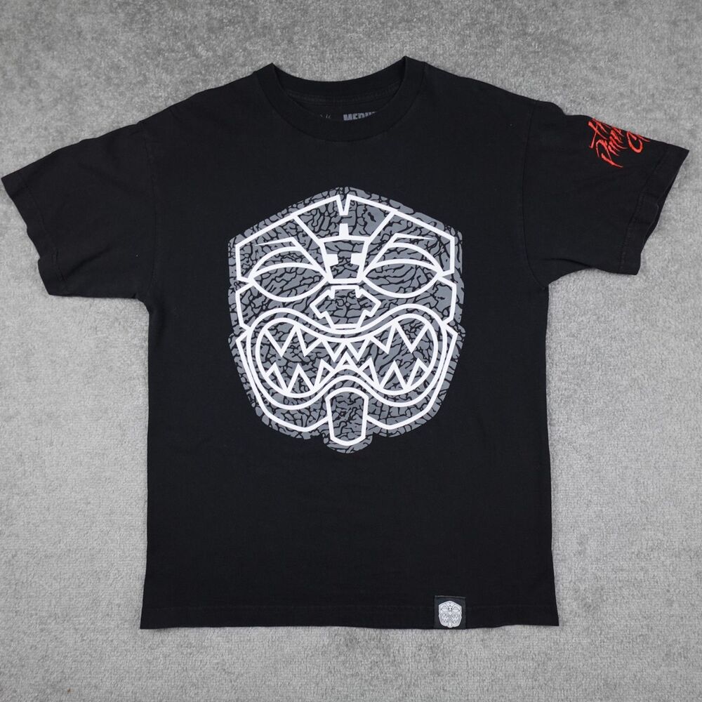 Farmers Market Hawaii Shirt Men M Black Tiki Graphic The Pineapple Clan 2-sided
